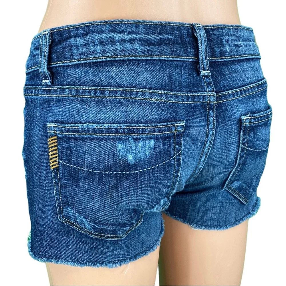 Paige Jimmy Jimmy Cut Off Distressed Jean Shorts - Picture 10 of 15